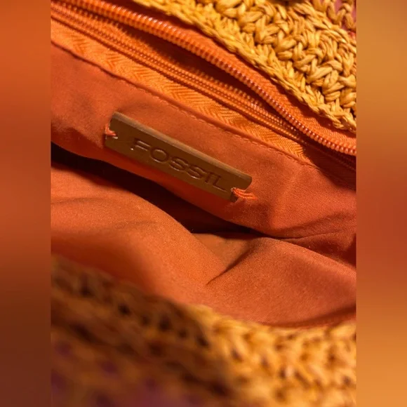 Fossil Wicker Straw Mini Tote - Picture 12 of 12